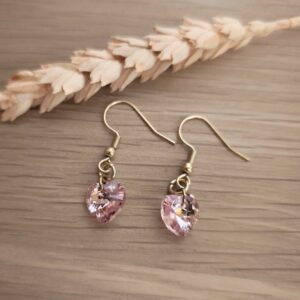 boucles cœur rose