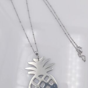 Accueil sautoir argenté ananas