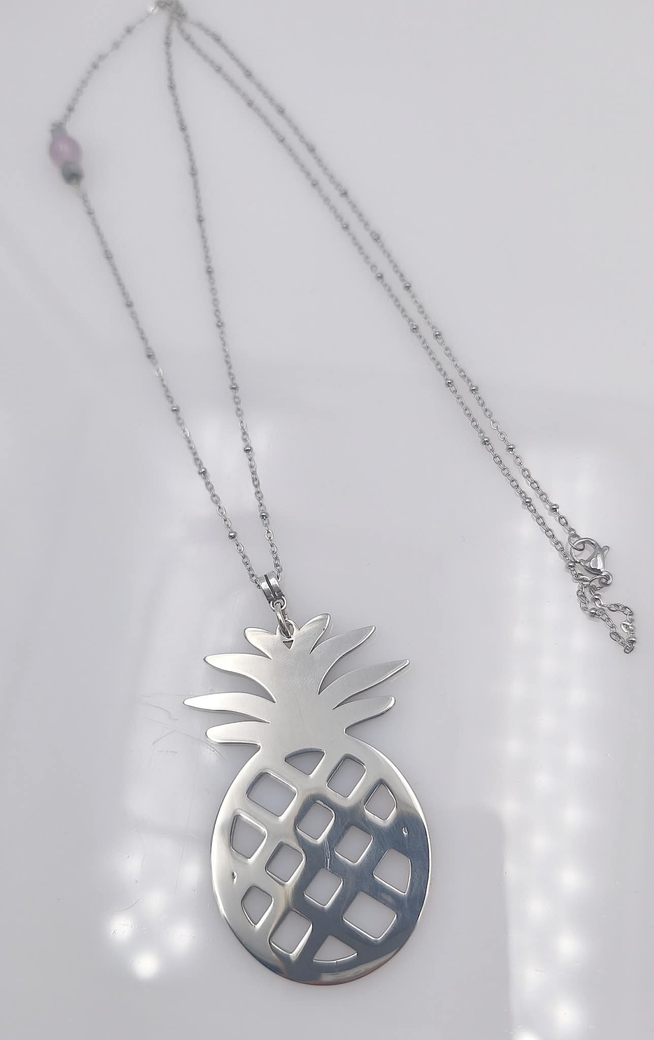 sautoir argenté ananas sautoir argenté ananas