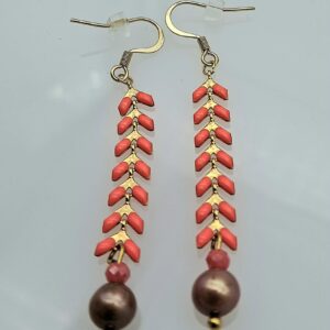 boucles Épi couleur rouge et argent (copie)