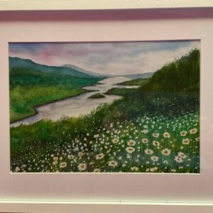 aquarelle "au fil de la vallée"