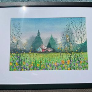 aquarelle "la maison des beaux jours".