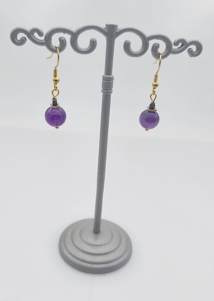 boucles améthyste boucles améthyste